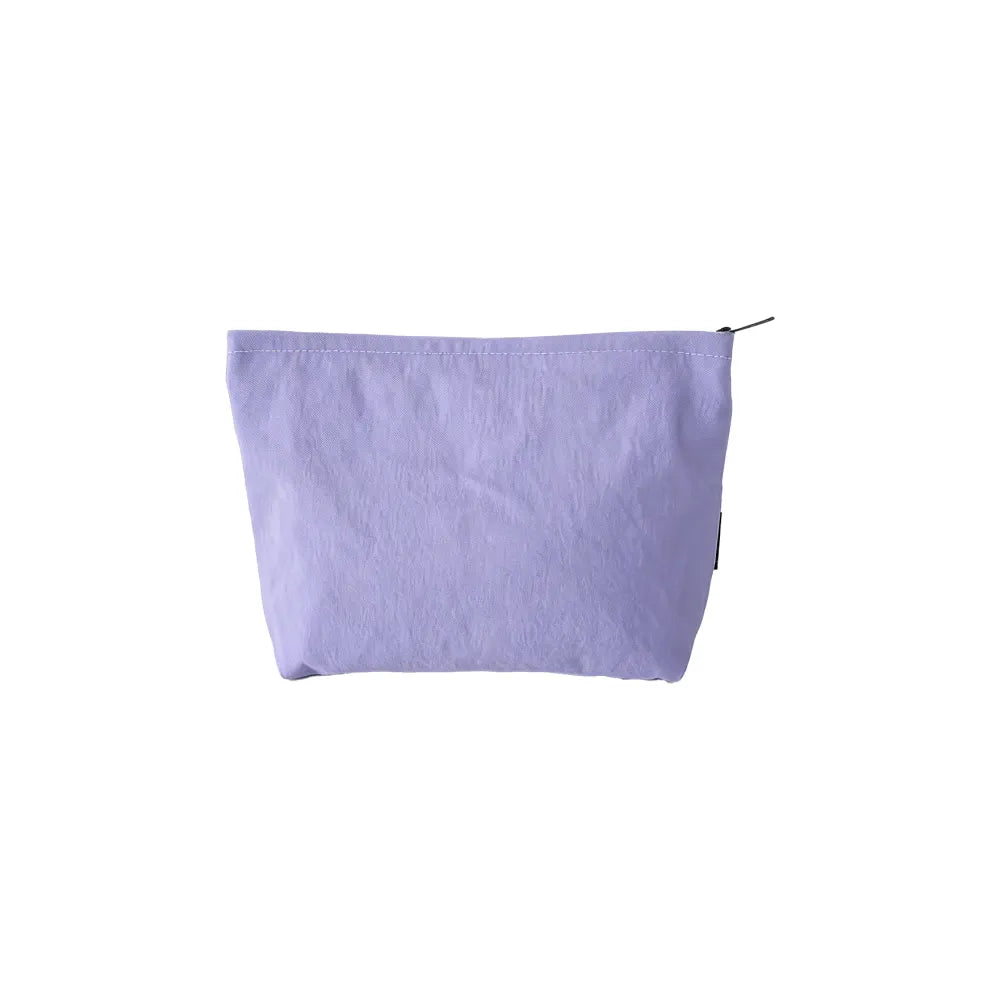 Custom branded zip pouch in taro purple, waterproof nylon, bulk merch Australia by Wumble