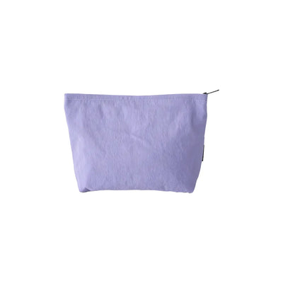 Custom branded zip pouch in taro purple, waterproof nylon, bulk merch Australia by Wumble